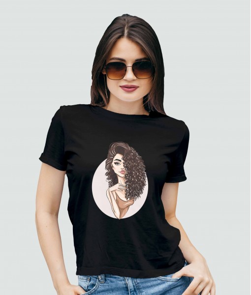 Дамска тениска с щампа Арт Beautiful model two